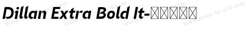 Dillan Extra Bold It字体转换